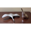 Hoselton Aluminum Art Sculptures, Made in Canada - Bird (6.5W) & Elephant 