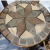 Image 3 : Outdoor Metal Plant Stands w/ Star Mosaic Design- Tallest: 10" Diameter, 25 T