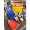 Image 1 : Camping Package. Small cooler, water, jug, coffee, percolator, blue enamel pot for water, + MORE