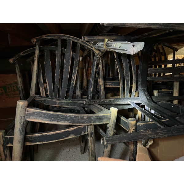 10 chairs in total extra legs and parts included From from Jasper Park Lodge hotel. 