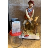 Image 1 : Vintage Collectibles - Winding Music Box & Lumberjack Figurine 