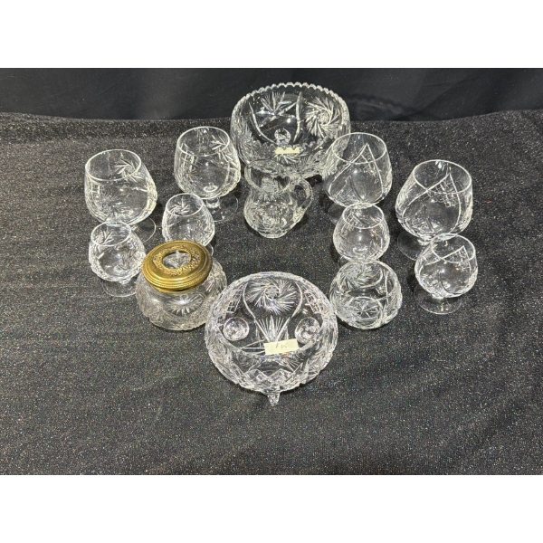 Collection of Crystal Serve Ware