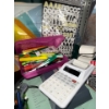 Image 2 : Tote Full Of Stationary Items- Pens, Pencils, Erasers, Glue, Calculator, Envelopes & More