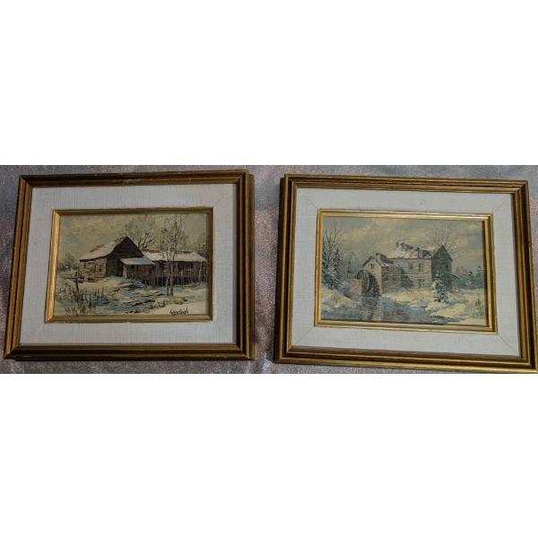 Framed Paintings by James Lumbers Featuring Donovan and Bellrock Mills