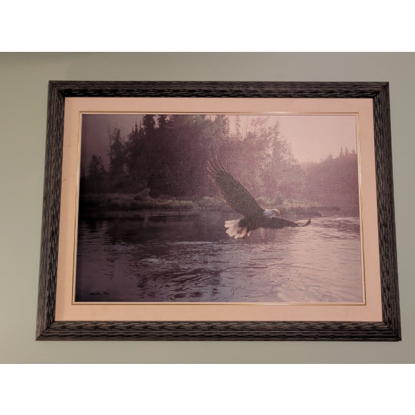 Framed Art Print On Canvas 'Mountain Majesty' By Derk Hensen 46x26