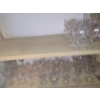 Image 6 : Contents of Shelves: Dinnerware, Drinkware, Vases: Lead Crystal w/ Hex Base 10 T and More!