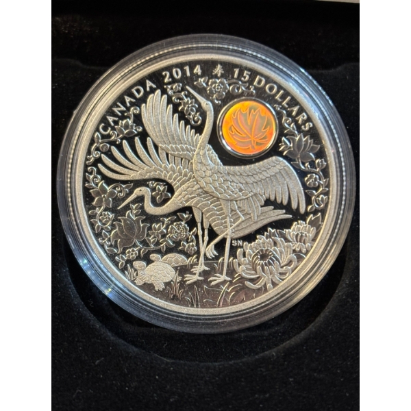 2014 $15 Maple of Longevity - Pure Silver Coin.9999 31.39g mintage 8888