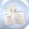 Image 4 : 18KW Emerald(1.12CT) & Diamond(6=0.27CTW FG-VS) Ring SZ 7, 4.28grams