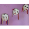 Image 1 : Clown Crew Porcelain Drama Masks - Set of 3