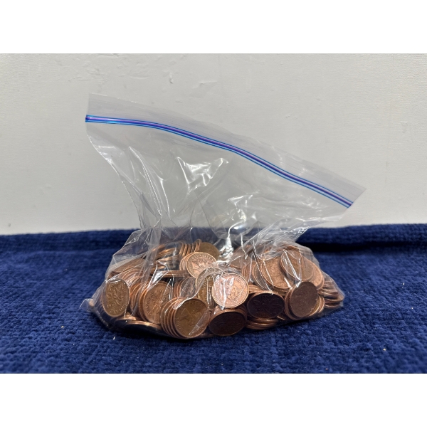 Large Quantity of Canadian 1 Cent Coins