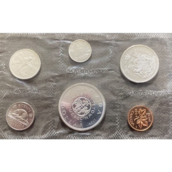 1964 Canadian Uncirculated Coin Set 80% Silver 1.11 Ounces