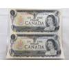 Image 4 : 3 uncut 1:2 Canadian 1973 $1.00 Bills Prefix: ECR ECV ECP