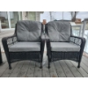 Twin Wicker Patio Loungers 33x34x31