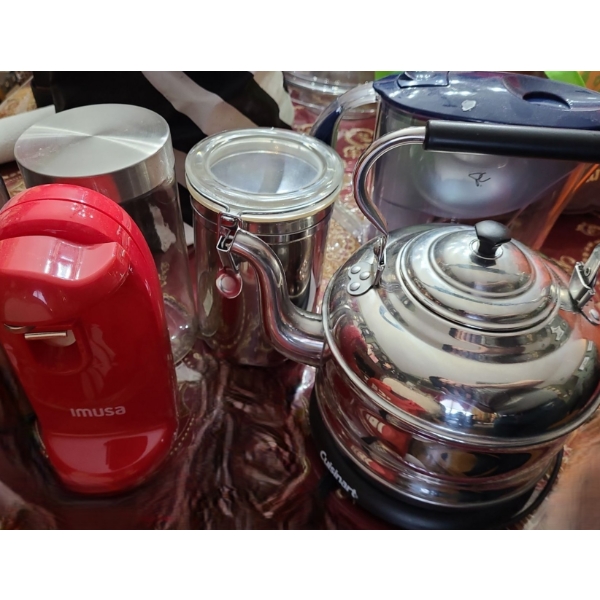 Cuisinart Electric Kettle, Imusa Can Opener, Water Purifier Jug, Canisters 