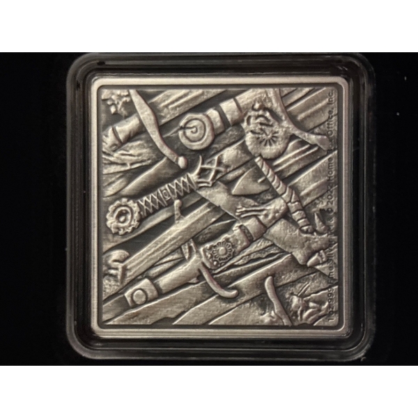 1 oz Silver Game of Thrones™ Iron Throne Medallion (2022)