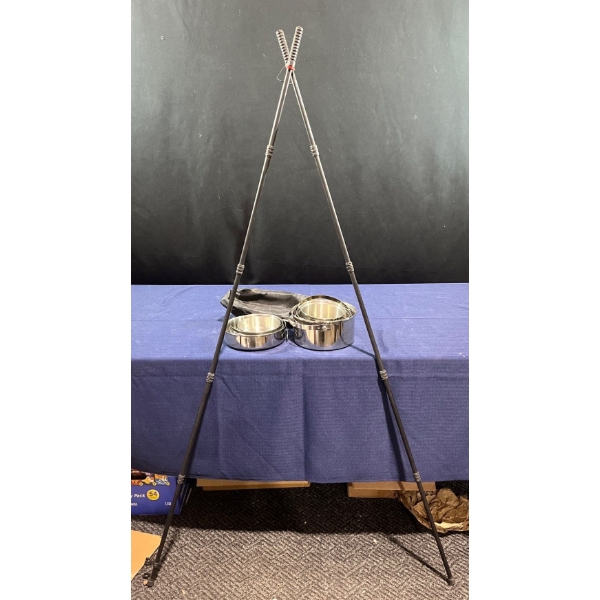 Aluminium Kneeling Shooting Sticks and Stanley Adventure Base Camp Cookset