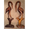 Image 2 : Teak Hand Carved Herons 20"Tall