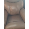 Image 3 : Leather Light Olive Rocker Reclining Chair 39 w 40 h