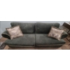Image 2 : Elegant Upholstered Green Sofa w/ Accent Cushions  89w x 38d x 32tall