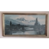 Image 1 : Framed Landscape Painting by Parkhurst Featuring Mountain Scene