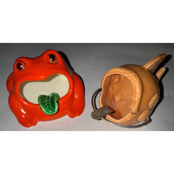 Japan Ceramic Frog & Fish Ashtray