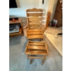 Image 1 : Antique Oak Rocking Chair With Foot Stool