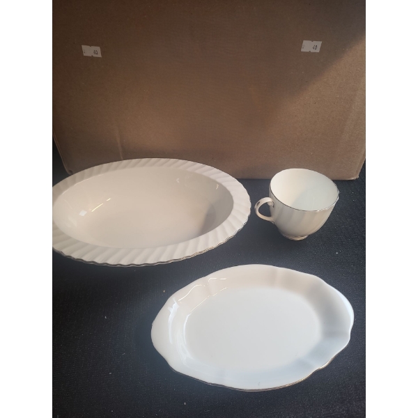 Assorted Dinnerware: Royal Worcester "Engagement" and Royal Albert "Chantilly" 