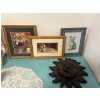 Image 1 : Two cross stitch cat pieces (14x11.5in) and (15x13in), vintage art piece by Jim Lamb named "little s