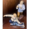 Image 1 : Chinese Porcelain Mudman Shiwan Figurines - Tai Chi 6T