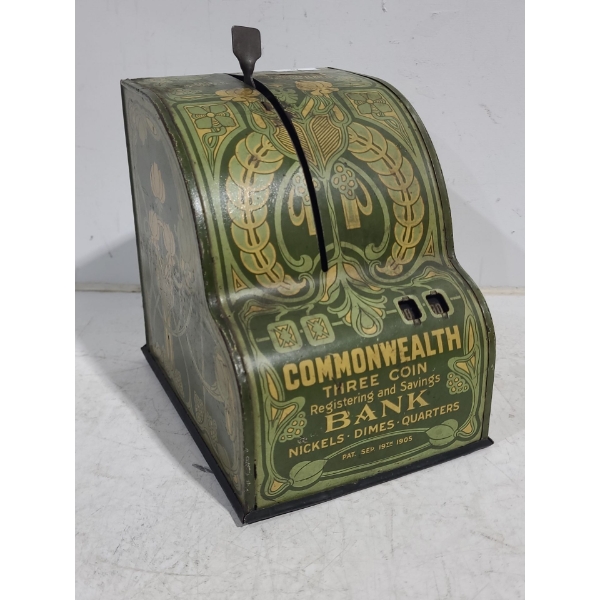 Vintage Coin Bank: "Commonwealth Three Coin Register" 4 W, 5 T 