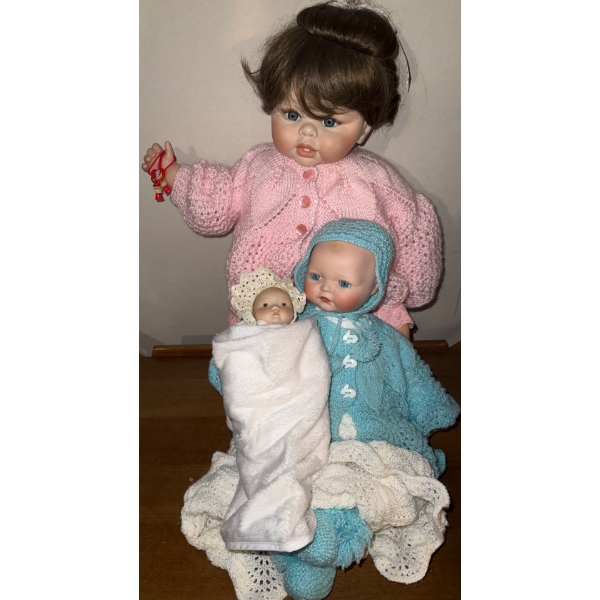 Collection Of Vintage Dolls At Different Life Stages 10T Crochet Threads