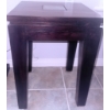 Image 1 : Wooden Side Table with Inset Glass Panel