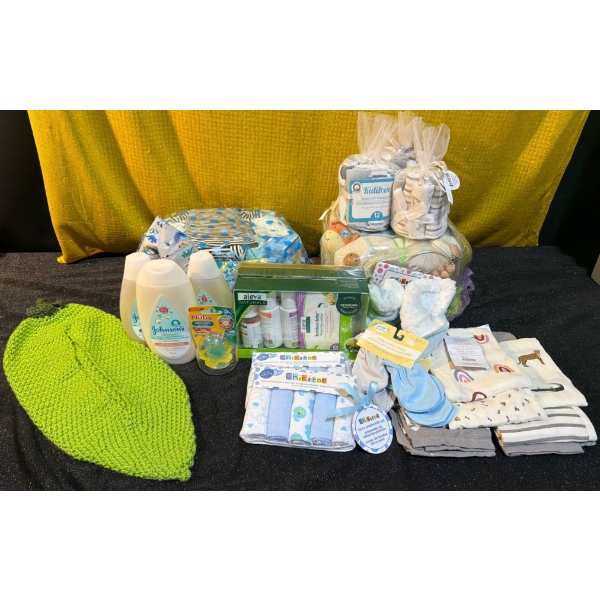 Baby Essentials Bundle with Knit Pod, Bath Products, and Apparel