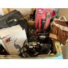 Image 1 : Leather tool belt, four piece, fishing combo, fillet knife, counterfeit lamp, hand press, machine, a