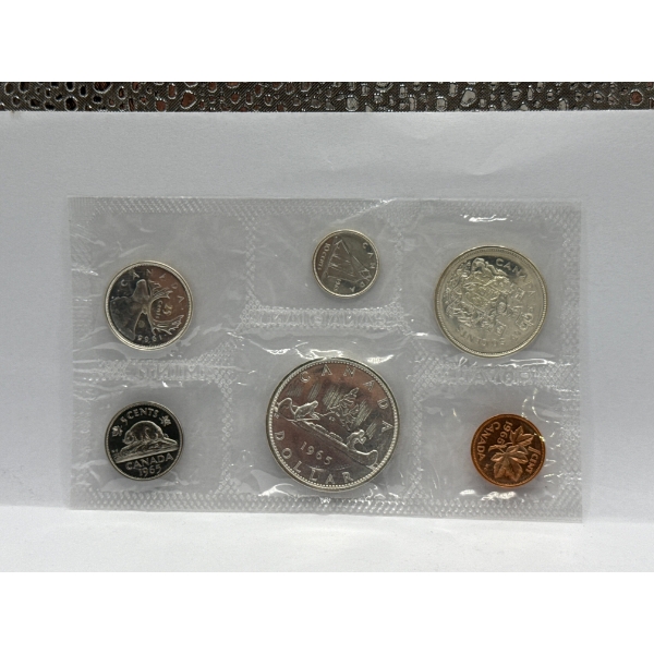 1965 Canadian Uncirculated Coin Set 43g 80% Silver