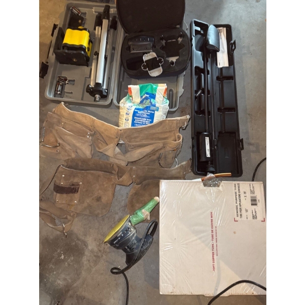 Misc. Tools - Copper Pipe (1/2" x 20'), Work Belts, 18" Fibre Optic Scope & More