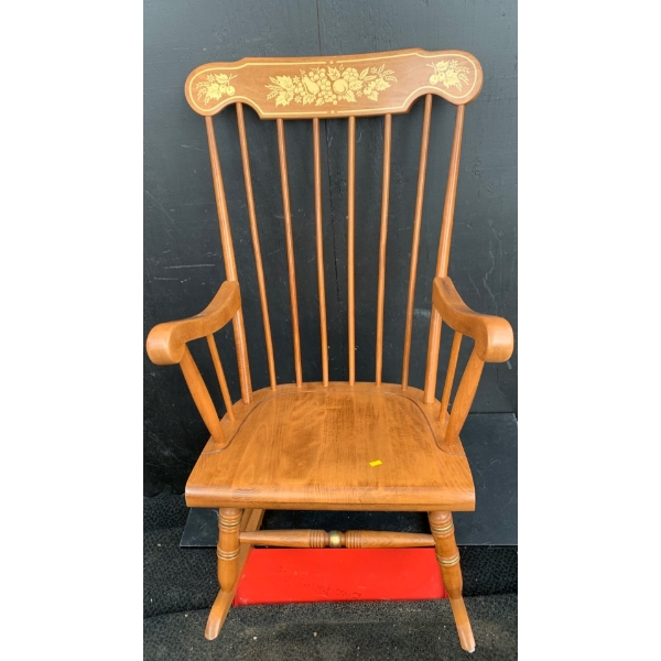 Wooden Rocking Chair w/ Intricate Detailing - 23W, 29D, 40T 