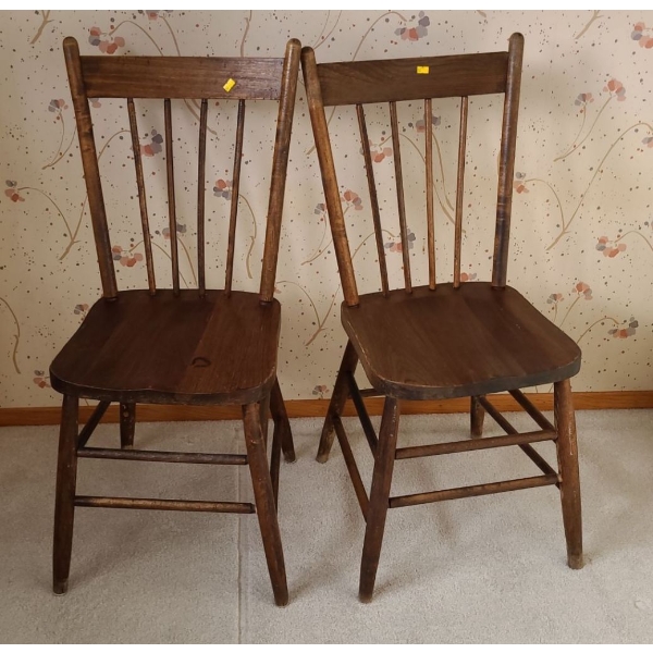 Pair of Wooden Chairs - 34T 