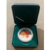 Image 1 : 2001 Canadian Maple Leaf 1 oz Silver Coin with Colorized Design
