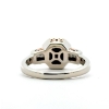 Image 2 : 18k White and Rose Gold 1.00ct Radiant Cut Fancy Deep Pink Diamond Ring, SI-2 Clarity