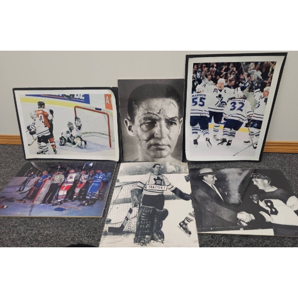 Vintage and Modern Hockey Photographs Featuring Iconic Moments