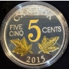 Image 2 : 2015 5-Cent Legacy of the Two Maple Leaves Nickel Fine Silver Coin 31.83 Grams