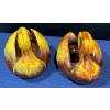 Image 1 : Blue Mountain Pottery Swans - Burnt Orange
