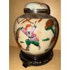 Image 3 : Antique Chinese Ginger Jar w/ Hand Painted Warrior Motif 9T