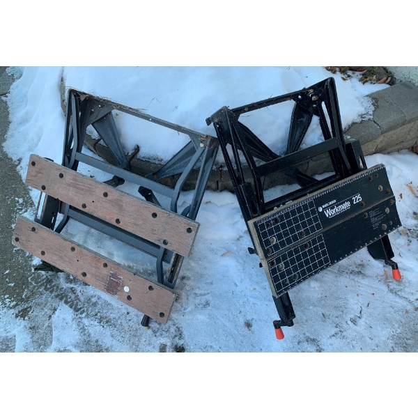 Pair of Adjustable Sawhorses - Workmate 225 & More