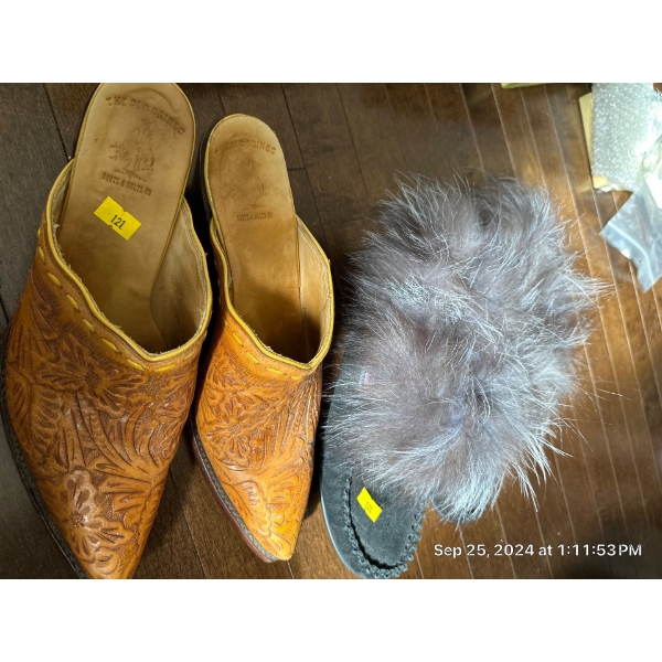 Soft Moc Slippers & Leather Mules  Size 9.5 