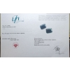 Image 3 : 9.51 ct Certified Midnight Sapphire Gemstone Pair Octagon Cut ($8,750 Appraisal)