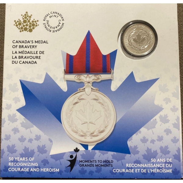 2022 Canada's Medal of Bravery Fine Silver Coin 7.96 Grams