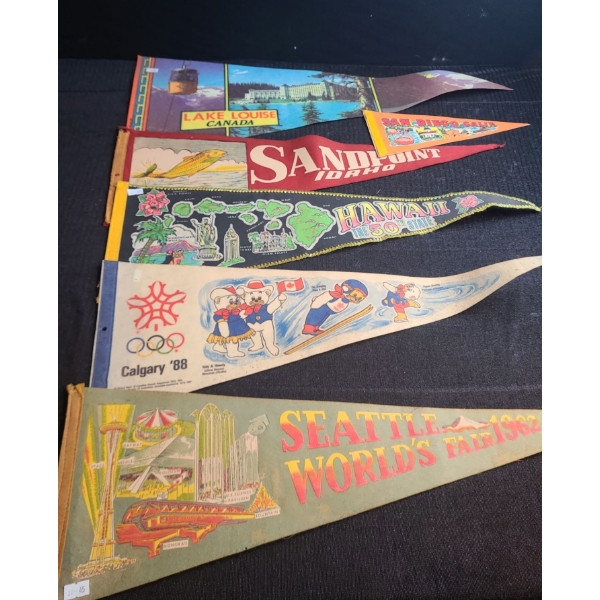 Pennants Including: lake Louise, Calgary Olympics '88, Seattle and More!