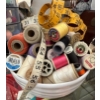 Image 2 : Large Thread & Embroidery String w/Zippers, Buttons & More